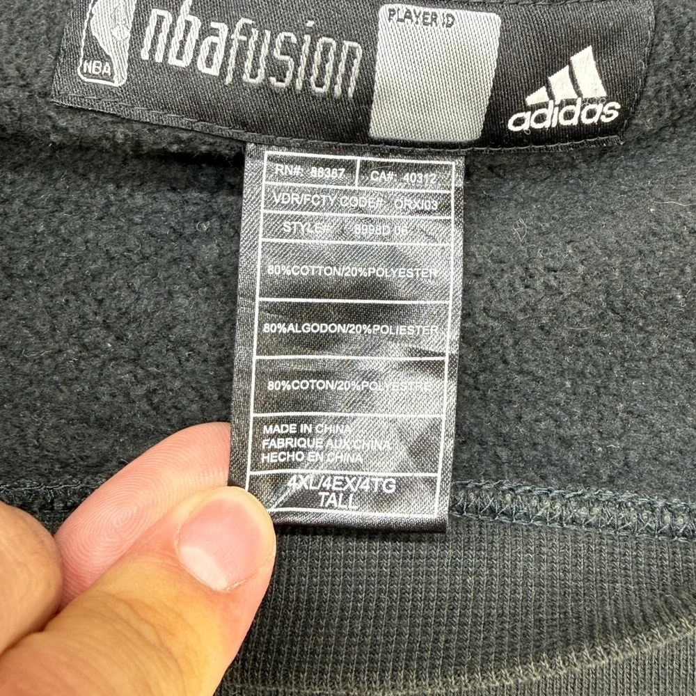 Adidas Sweatshirt Mens 4XL Tall Black Lakers Basketball NBA Fusion Raglan Fleece